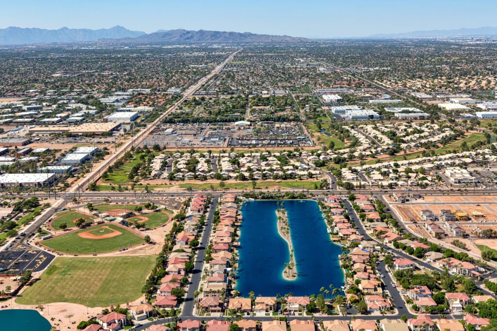 A view of the City of Gilbert Arizona