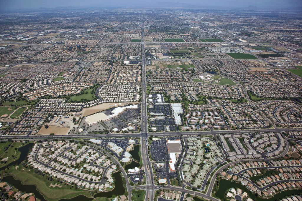 Chandler Arizona Ariel View of City