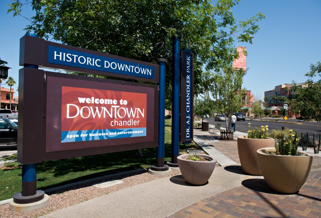 Downtown Chandler Welcome Sign