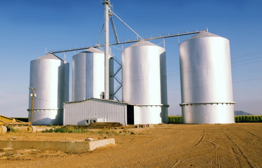 Grain Silo on a Farm in Gilbert Arizona